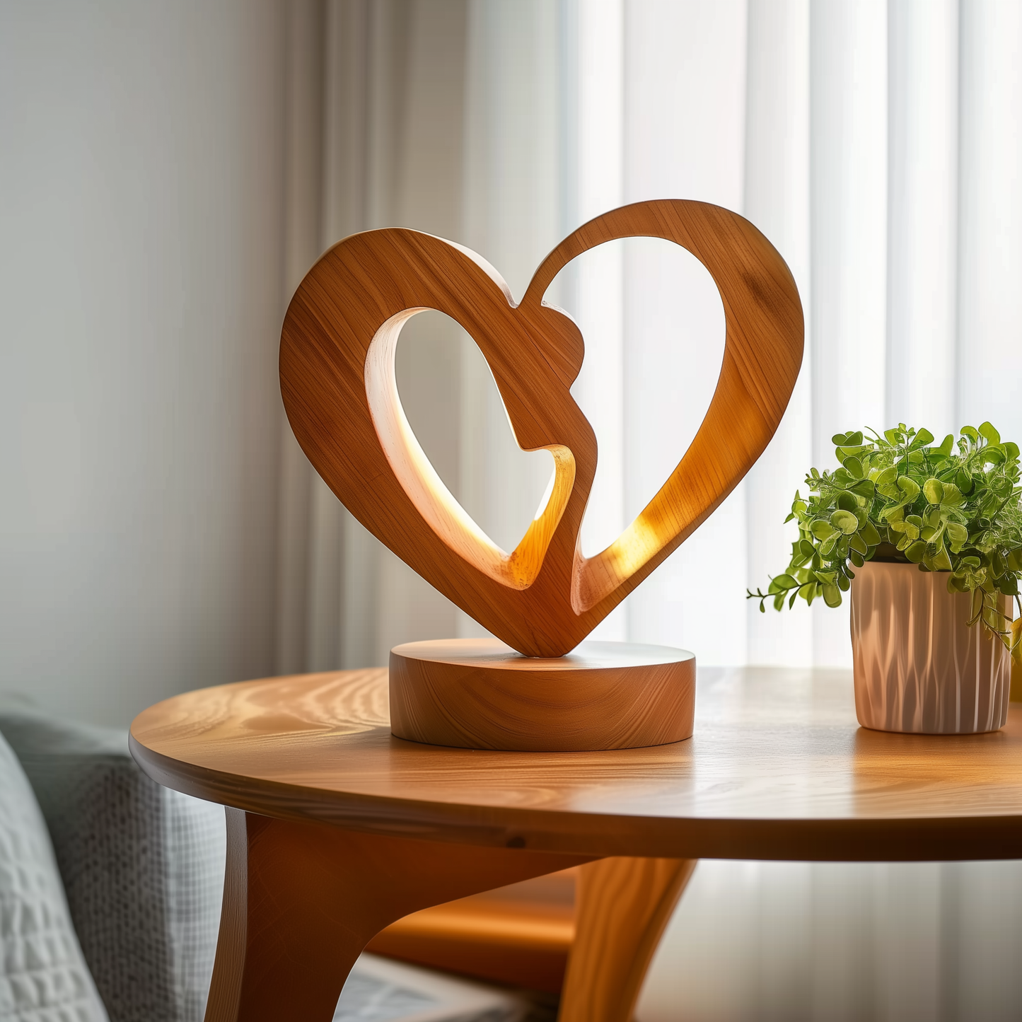 Hand-Carved Wooden Couple Hug Sculpture, Romantic Abstract Love Statue, Anniversary Wedding Gift, Modern Minimal Home Decor